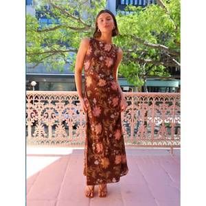 NEW HANSEN & GRETEL chloe dress in carob floral